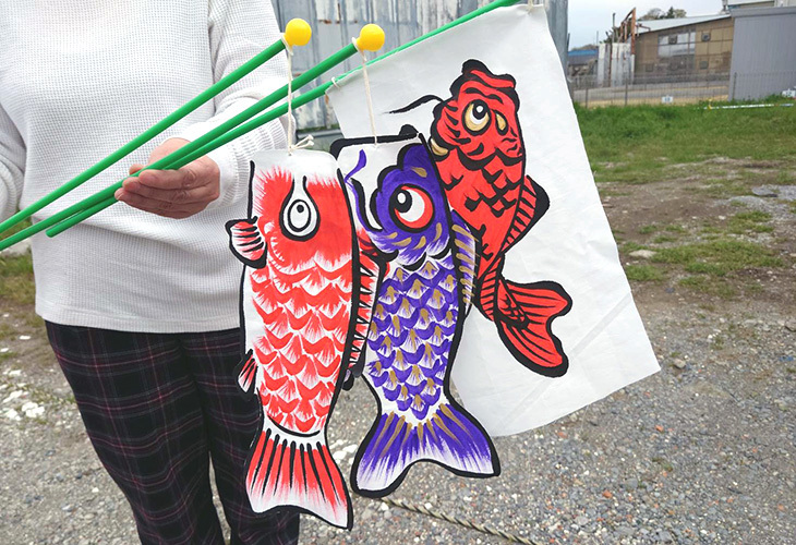 江戸手描き鯉のぼり製作ワークショップと限定商品in横浜
